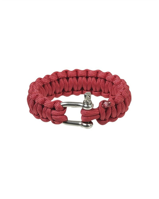 Bratara paracord 22mm cu inchidere metalica Rosie
