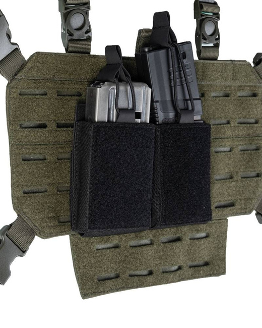 POUCH DUBLU PENTRU ÎNCĂRCĂTOARE - ATAȘARE CU VELCRO - Mil-Tec® - NEGRU