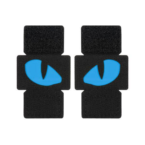 TIGER EYES LASER CUT PATCH (couple) - BLACK/BLUE - M-TAC