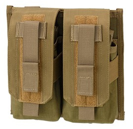 BUZUNAR, POUCH DUBLU PENTRU INCARCATOARE - DEFCON 5 - COYOTE TAN