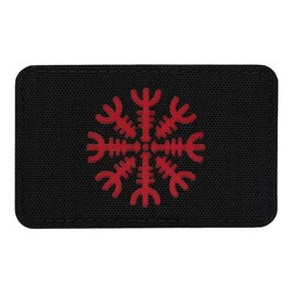 PATCH HELMET OF HORROR HORIZONTAL LASER CUT - BLACK/RED - M-TAC