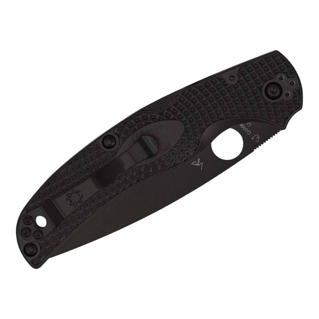 CUTIT EDC NATIVE CHIEF BLACK LIGHTWEIGHT BLACK BLADE COMBINATIONEDGE - SPYDERCO