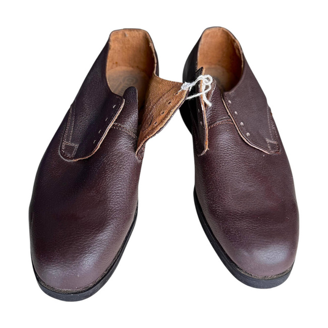 PANTOFI DIN PIELE - BORDO - SURPLUS MILITAR ARMATA ROMANA - IN STARE BUNA