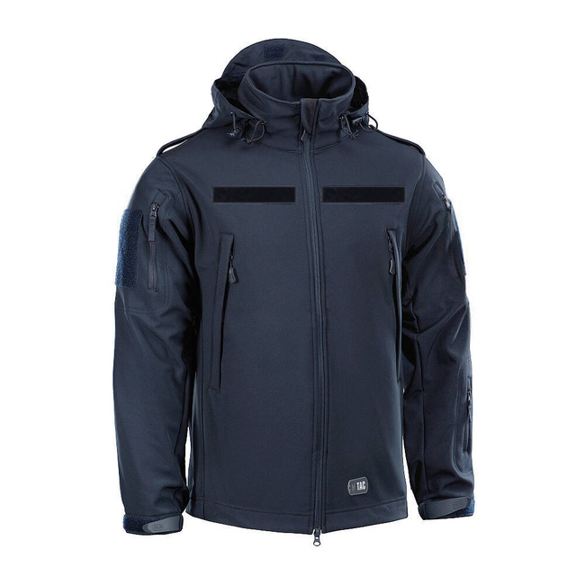 JACHETA SOFTSHELL - M-TAC - BLEUMARIN INCHIS - CU PANOURI VELCRO SI EPOLETI
