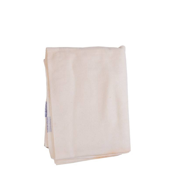 AMERICAN WOOL BLANKET - "MEDICAL DEPARTMENT" - WHITE/NAVY - MILITARY SURPLUS - USED