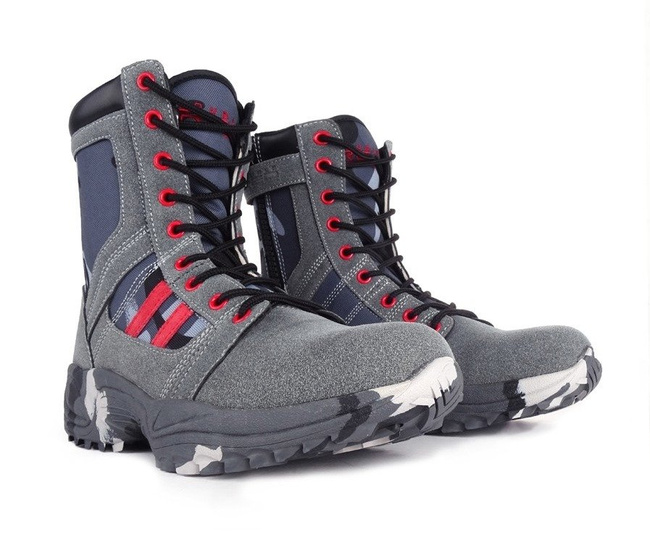 BOCANCI, GHETE, CIZME RED - Albastru/gri camo Crazy Army