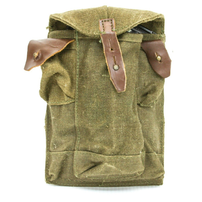 Russian Ammo Pouch, AK47, triple, OD green, used