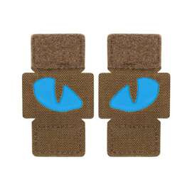 PATCH TIGER EYES LASER CUT (pereche) - COYOTE/ALBASTRU - M-TAC