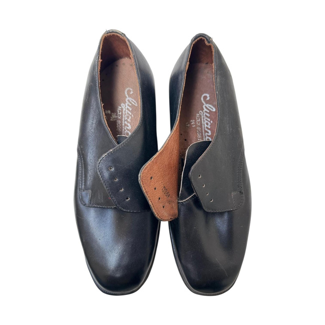 Pantofi din piele - Clujana - Surplus Militar Armata Romana - Negri - In stare buna