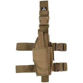 Holster pentru pistol, coapsa dreaptă, reglabil, coyote