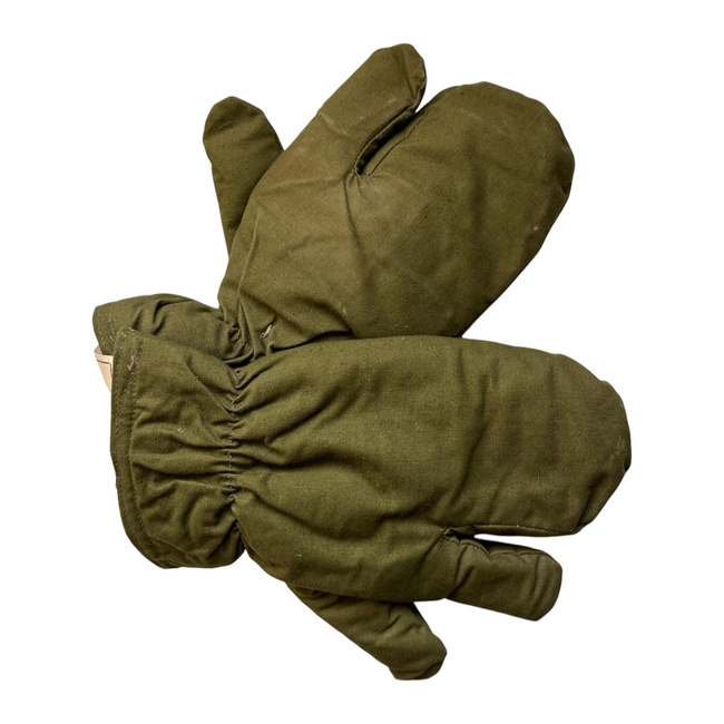 Manusi militare de iarna - 3 degete - Surplus Militar Armata Roamana - Verde OD - In Stare Buna