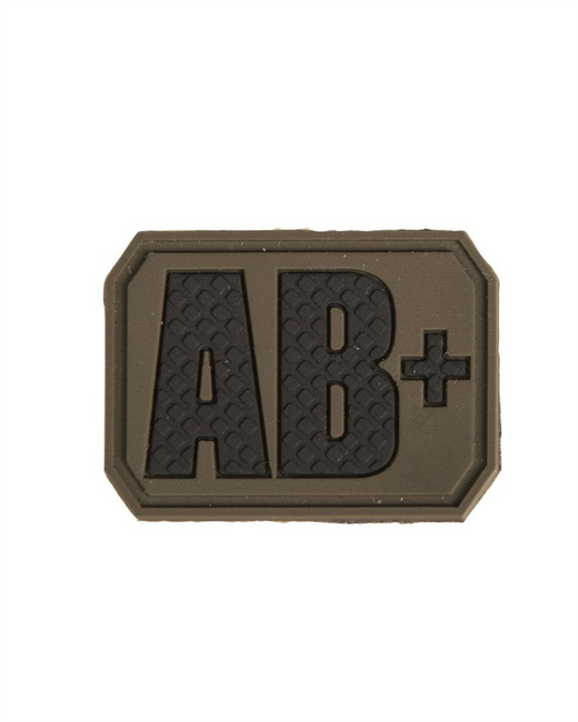 PATCH, EMBLEMA 3D CU GRUPA SANGUINA - Mil-Tec - VERDE OD - AB POZ