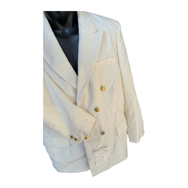 WHITE COSTUM (Ecru) FOR CEREMONY - MILITARY SURPLUS ROMANIAN ARMY - IN GOOD CONDITION