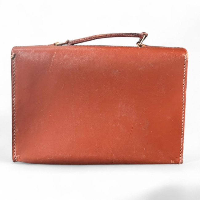 Geanta pentru documente din piele - Surplus Militar Armata Romana - Maro - In Stare Buna