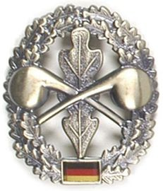 GENUINE GERMAN ARMY METAL BERET BADGE ABC-ABWEHR