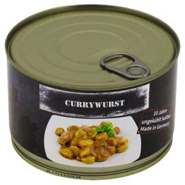 CÂRNAȚI CU CURRY ÎN CONSERVĂ - 400 G - VALABILITATE 10 ANI - MFH®