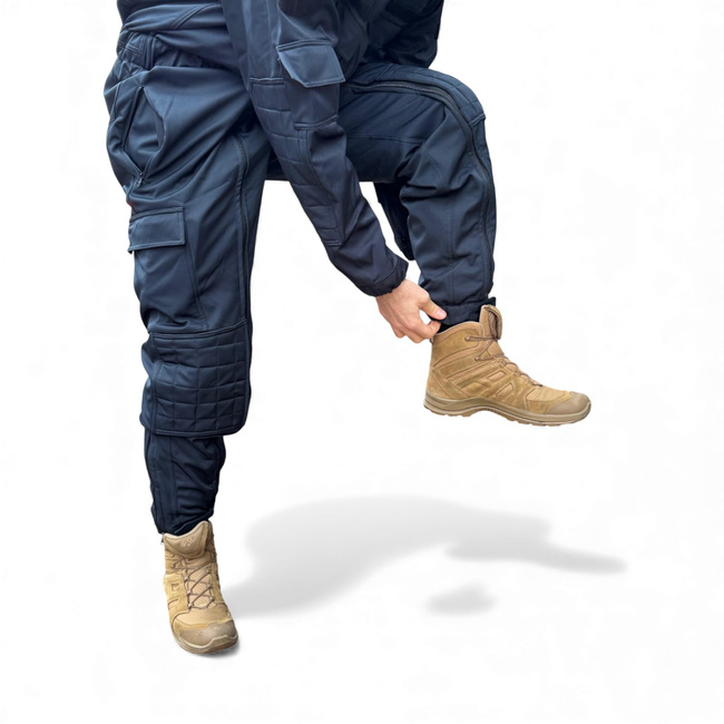 Combinezon Softshell De Iarna Pentru Jandarmi - Cu Ecuson JANDARMERIA si Emblema Tricolor - Bleumarin - Lecter Tactical