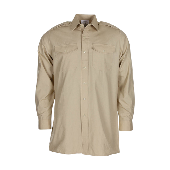 Long-Sleeved Shirt - British Army Military Surplus - Beige - Used