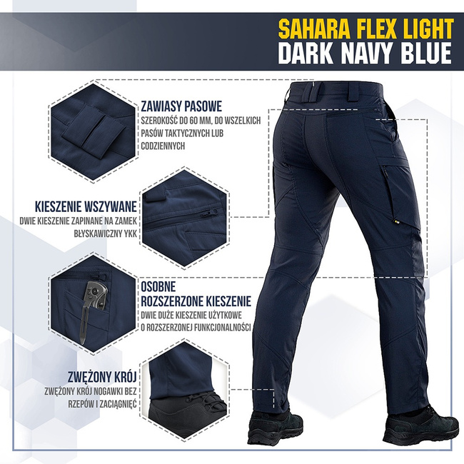 Sahara Flex Tactical Pants - Dark Navy Blue - M-Tac