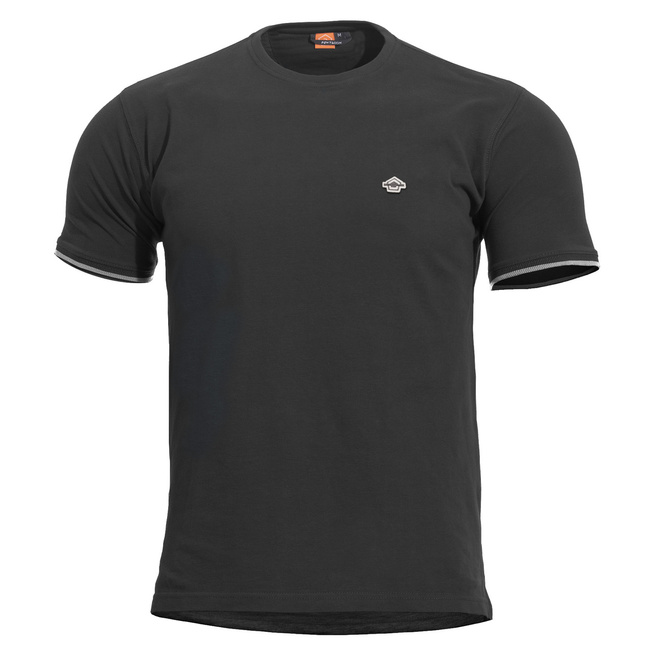 T-SHIRT - "LEVANTES CREWNECK STRIPES" - PENTAGON® - BLACK