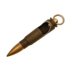 Key chain, ring, trinket, cartridge, bullet, "AK-47", brass, with bottle opener