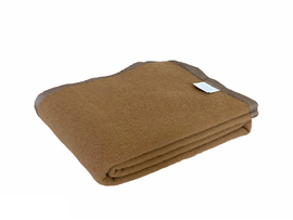 Romanian wool blanket, 150x200cm, cappuccino
