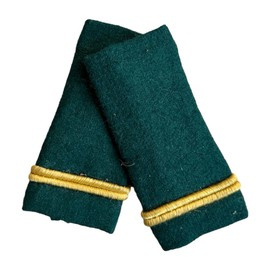OFFICER RANKS, MOUNTAIN HUNTERS - SECOND LIEUTENANT WITHOUT A MARK, GREEN CITY - MILITARY SURPLUS ROMANIAN ARMY - IN GOOD CONDITION