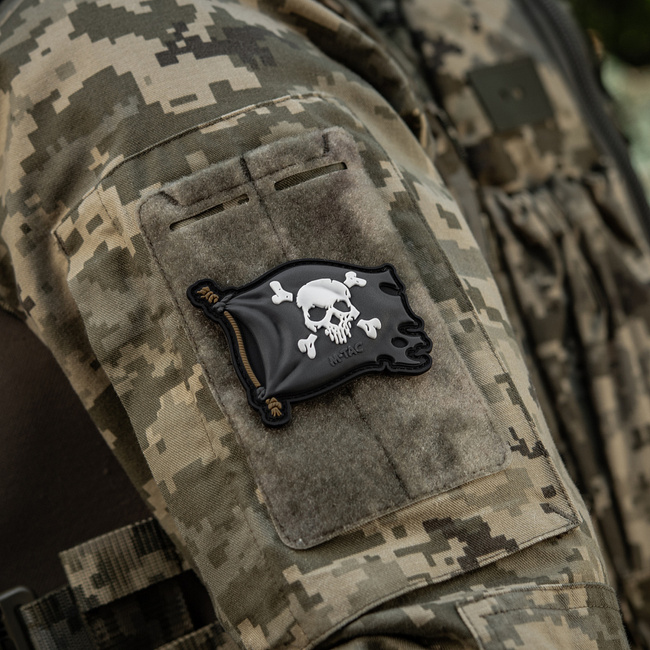 PATCH JOLLY ROGER PVC - BLACK - M-TAC