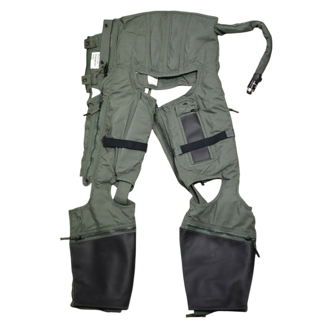 COSTUM ANTI-G CSU-13B/P - MODEL DECUPAT - SURPLUS MILITAR FORTELE AERIENE AMERICANE SUA - VERDE OD - IN STARE BUNA/DECO