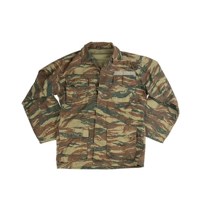 BDU FIELD JACKET - GREEK LIZARD CAMOUFLAGE - MILITARY SURPLUS - USED