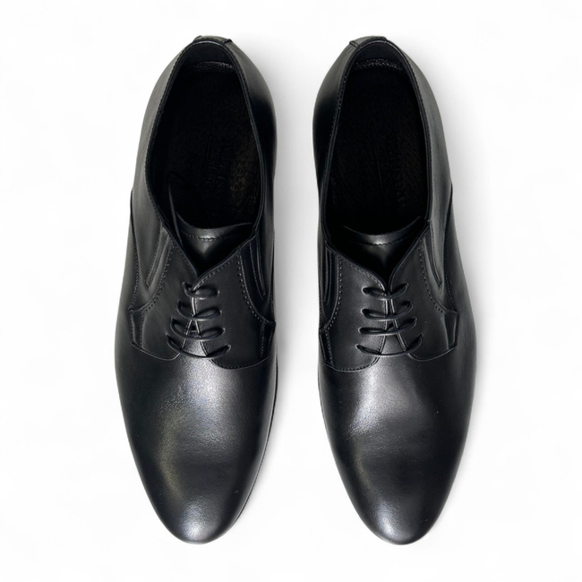 Pantofi clasici din piele pentru Politia Locala, ANP, Jandarmerie, IGSU - MARISDAL Shoes - Negru Vitello