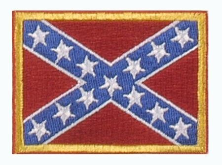 EMBLEMA CONFEDERATE BATTLE FLAG 50 x 70 MM