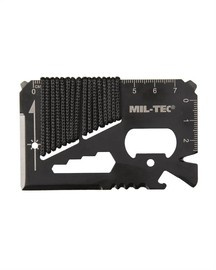 CARD DE SUPRAVIETUIRE MULTIFUNCTIONAL - CU PARACORD SI HUSA - MIL-TEC - NEGRU