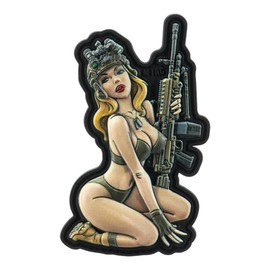 PATCH TACTICAL GIRL ?5 PVC - OLIVE - M-TAC