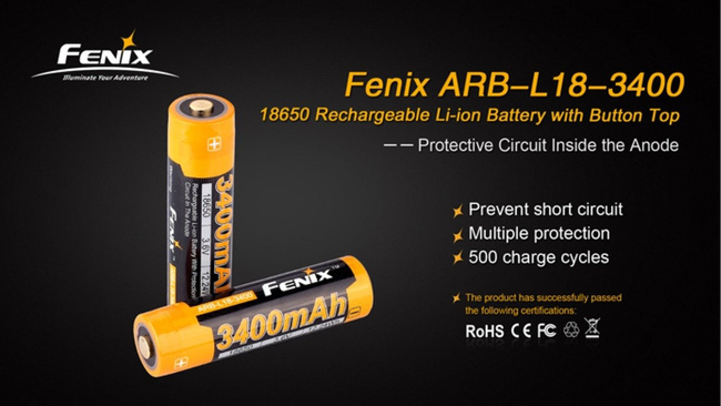 Fenix 18650 - 3400mAh - Acumulator - ARB-L18-3400
