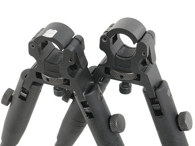 BIPOD WITH BARREL MOUNT - BLACK [ACM]