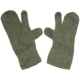Austrian mittens, gloves, green - used