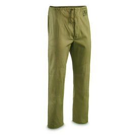 Romanian Military Surplus Cotton Work Pants - OD