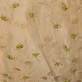 Material decorativ cu broderie florala - 1 m - Surplus Militar Armata Ungariei - Maro/Verde - Ca Nou