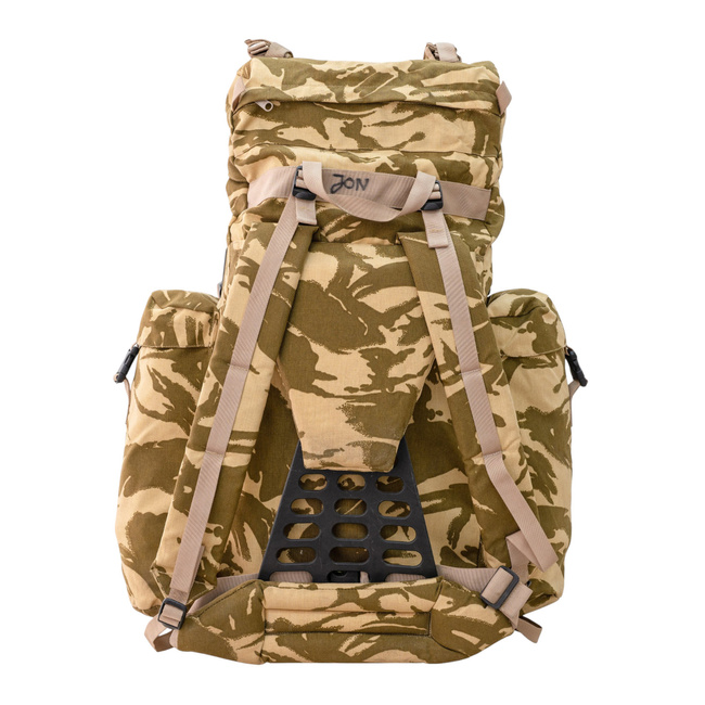 LARGE MILITARY COMBAT BACKPACK WITH POCKET, DETACHABLE OUTER POUCH - CONDOR - 90L - ROMANIAN ARMY MILITARY SURPLUS - DESERT CAMOUFLAGE - IN GOOD CONDITION