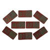 Ecuson GRUPA SANGUINA B+ brodat pe suport kaki cu fir maro - aplicare Velcro (cu scai) - 7 x 3,5 cm