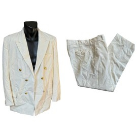 COSTUM ALB (Ecru) PENTRU CEREMONIE - SURPLUS MILITAR ARMATA ROMANA - IN STARE BUNA