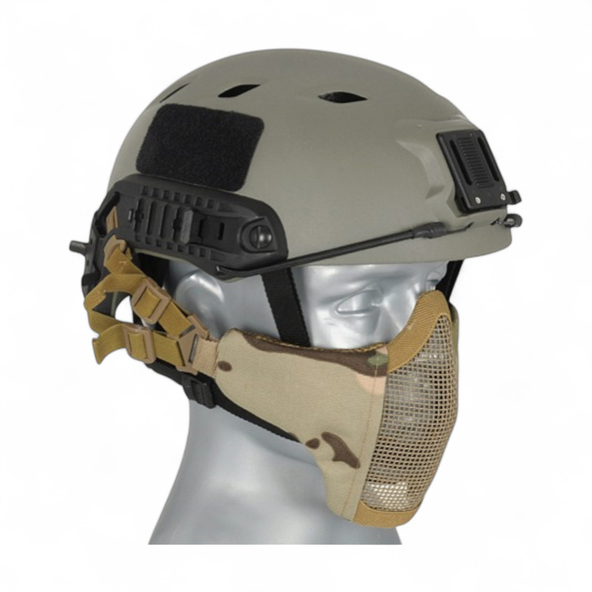 MASCA CU PLASA PENTRU JUMATATE DE FATA 2.0 - MULTICAMO - WOSPORT