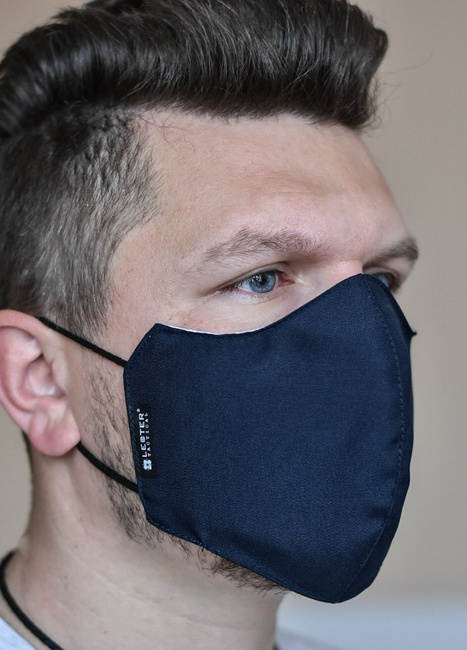 Masca reutilizabila textil SIAS cu strat filtrant integrat - Lecter Tactical - Albastru Inchis