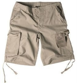 Pantalon scurt de parasutist, prespalat, Khaki