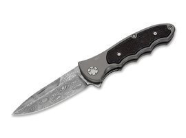 POCKET KNIFE LEOPARD-DAMASCUS III 42 - BOKER