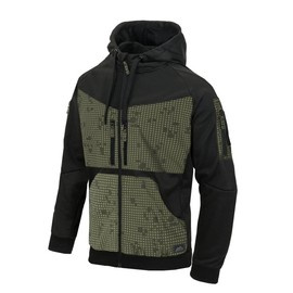 FULLZIP HOODIE - "ROGUE" - Helikon Tex® - BLACK/DESERT NIGHT CAMO