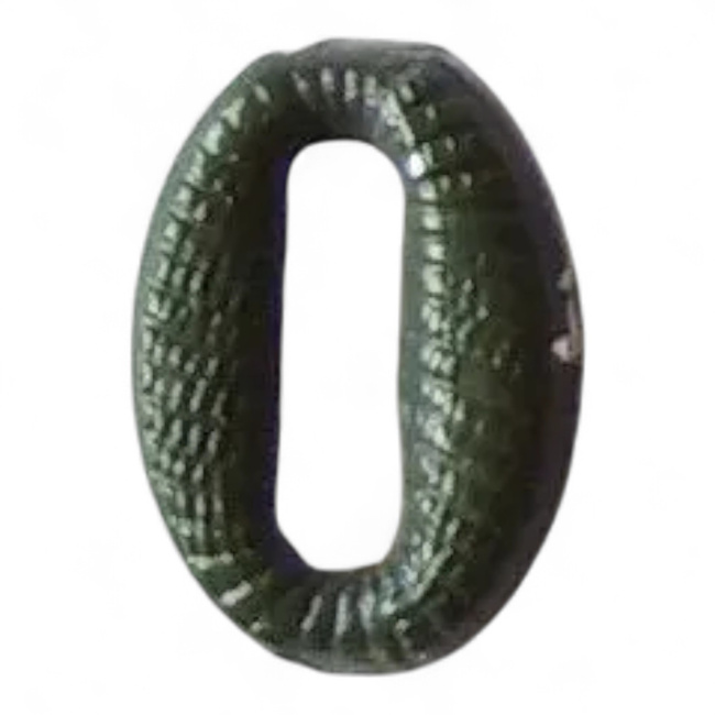 Numar metalic - 0 - Verde - Surplus Militar Armata Ungariei - Ca nou