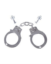 NICKEL-PLATED SINGLE LOCK HAND CUFFS
