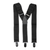 Black suspenders with metal clips
